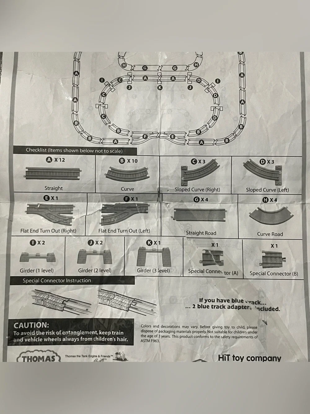 TrackMaster Thomas & Friends Train “Pack of Track” 64013 45 pc Set *No Bag*